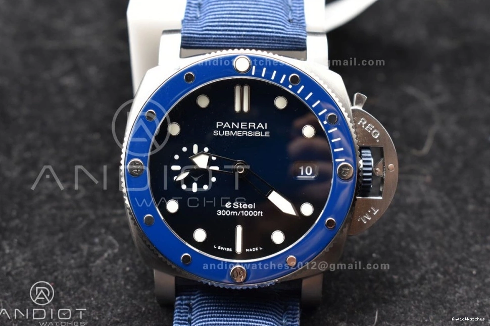 Edition Blue P Nylon Best 994 PAM1289 on Blue Supportive 1:1 Dial VSF Strap 0817